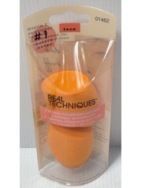 Real Techniques Miracle Complexion Sponge Duo 2 Pack, Makeup Blender New